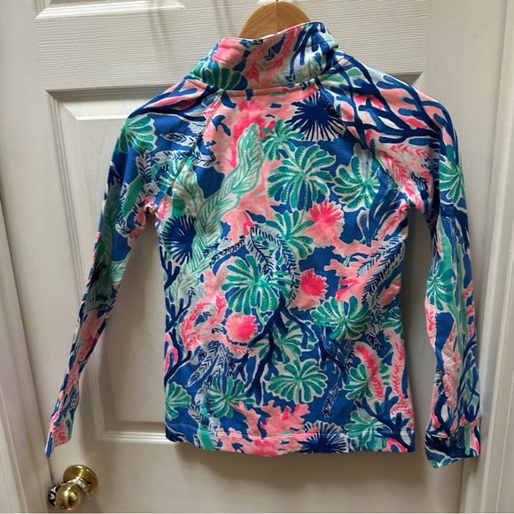 Lilly Pulitzer Popover 1/2 Zip Pullover pink blue white sweatshirt xxs - Picture 3 of 6